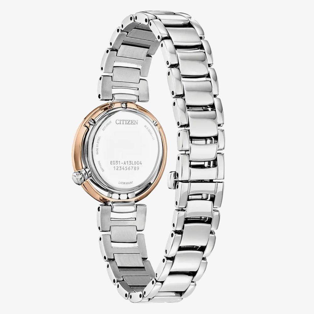 Citizen L Arcly Two Colour Mother Of Pearl Pink Diamond Watch EM1114-80Y