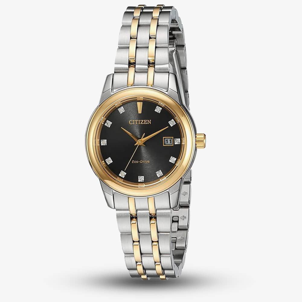 Product photograph of Citizen Ladies Diamond Dial Watch Ew2394-59e from The Jewel Hut