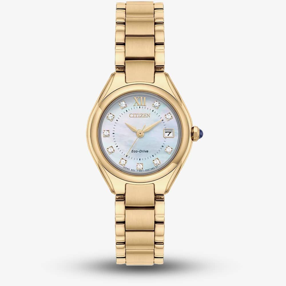 Product photograph of Citizen Ladies Silhouette Eco-dive Watch Ew2543-85d from The Jewel Hut