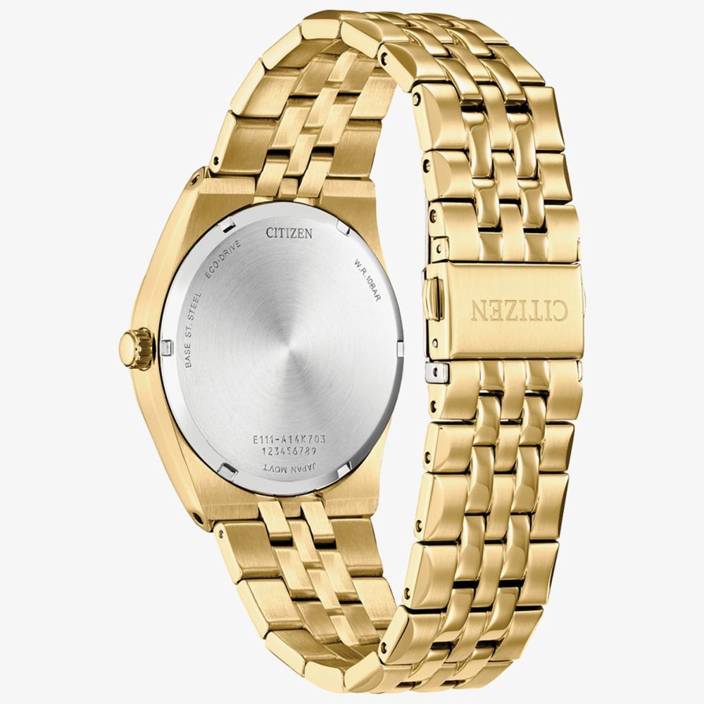 Citizen Corso Eco Drive Gold Plated Black Watch BM7333-85E