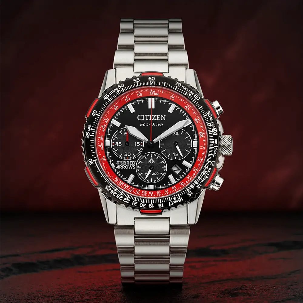 Citizen Mens Red Arrows Promaster Air Navihawk Black Dial Watch CA4666-56E