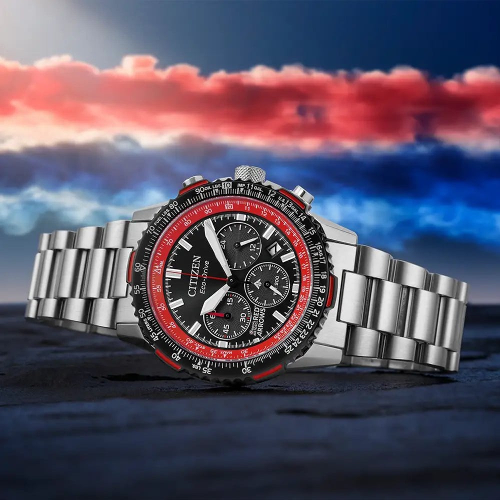 Citizen Mens Red Arrows Promaster Air Navihawk Black Dial Watch CA4666-56E