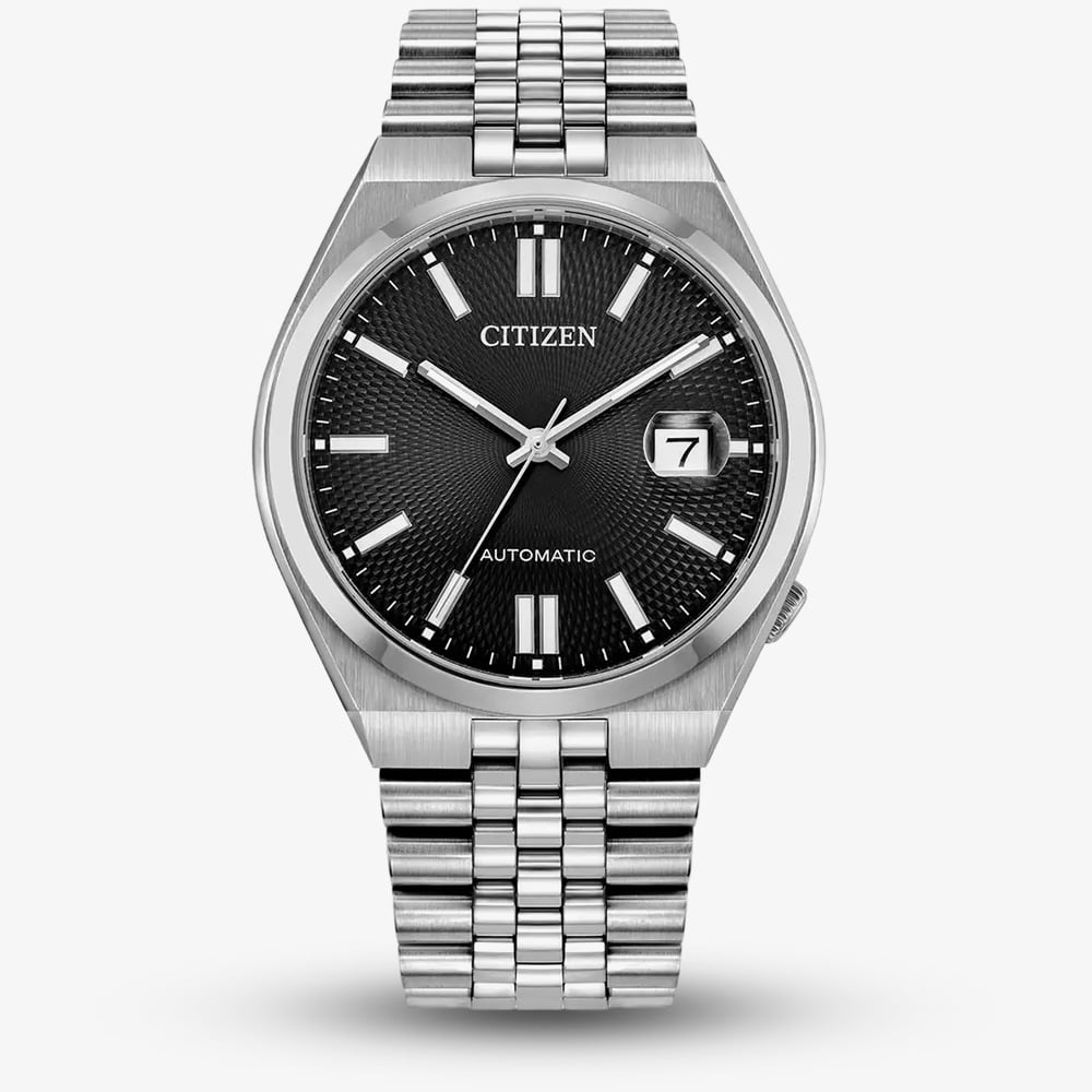 Citizen Mens Tsuyosa 60 Black Dial Automatic Watch NK0020-55E