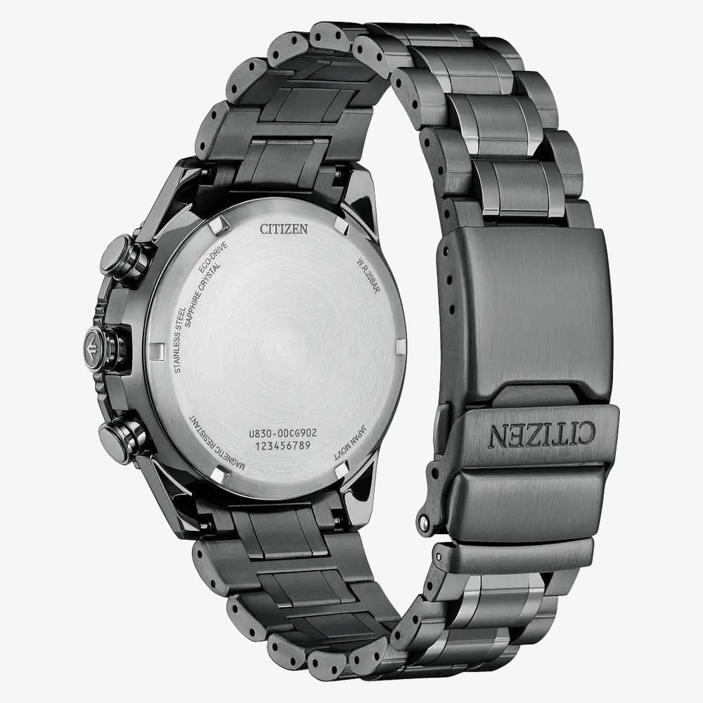 Citizen Mens Promaster Skyhawk Black Dial Grey Stainless Steel Watch JV2005-58E
