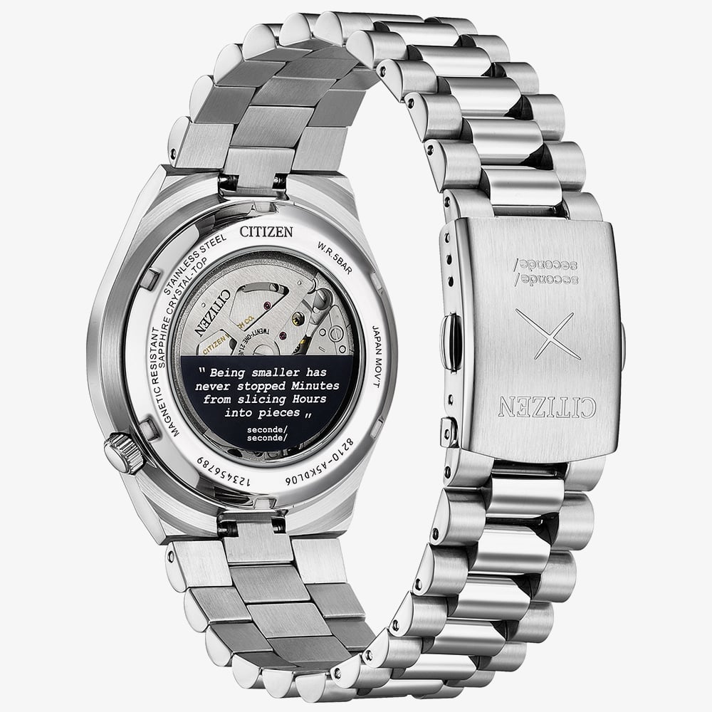 Citizen Mens Limited Edition Tsuyosa x Seconde/Seconde/ Automatic Blue Bracelet Watch NJ0157-81L