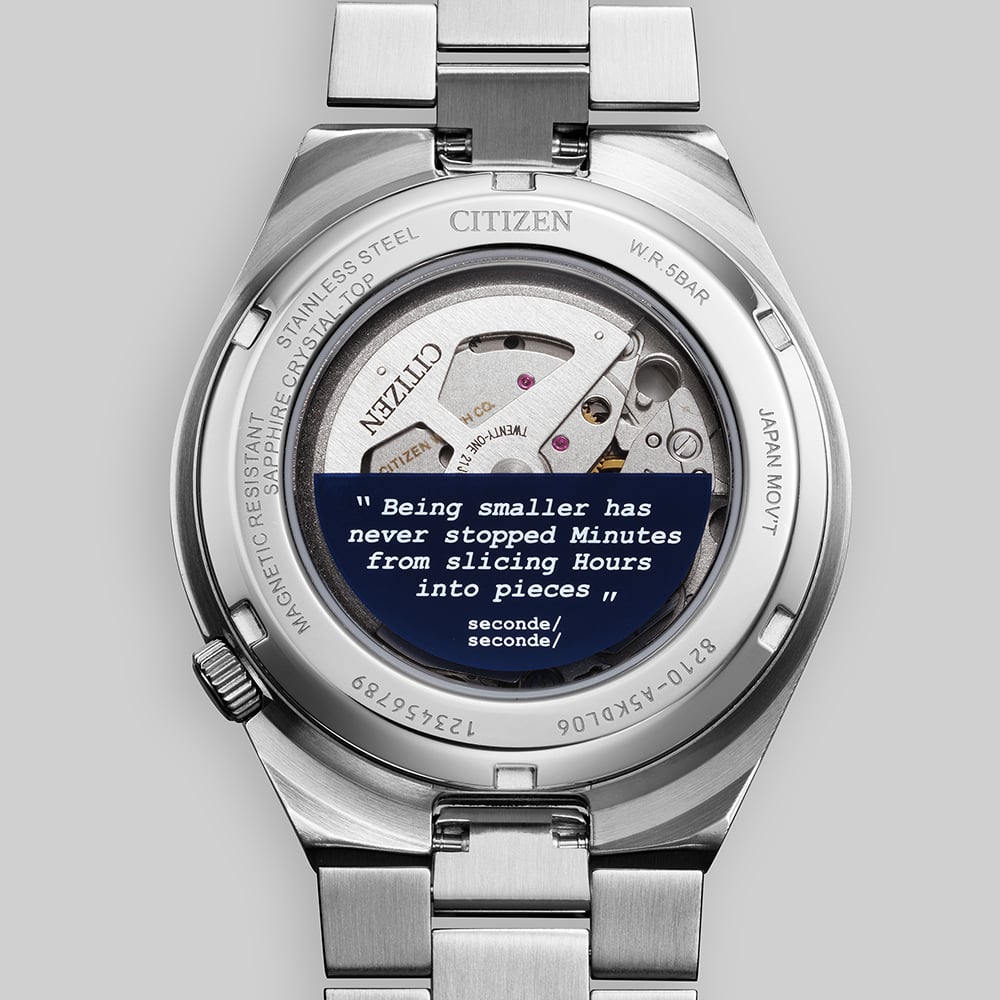 Citizen Mens Limited Edition Tsuyosa x Seconde/Seconde/ Automatic Blue Bracelet Watch NJ0157-81L