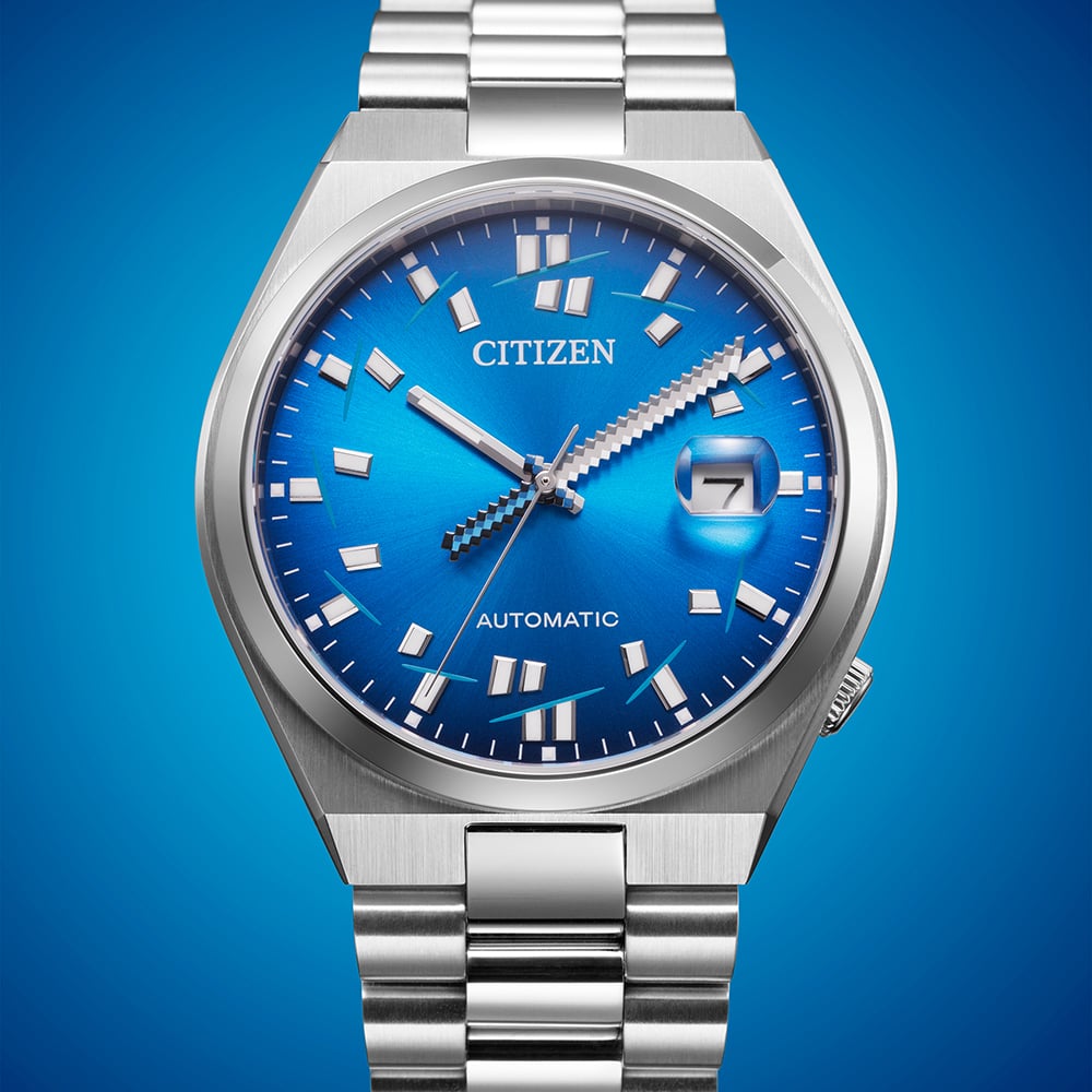 Citizen Mens Limited Edition Tsuyosa x Seconde/Seconde/ Automatic Blue Bracelet Watch NJ0157-81L
