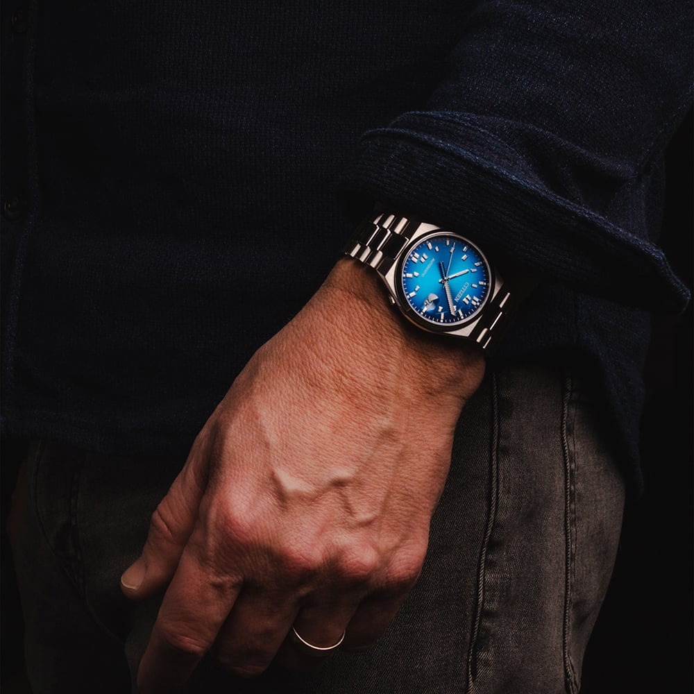 Citizen Mens Limited Edition Tsuyosa x Seconde/Seconde/ Automatic Blue Bracelet Watch NJ0157-81L