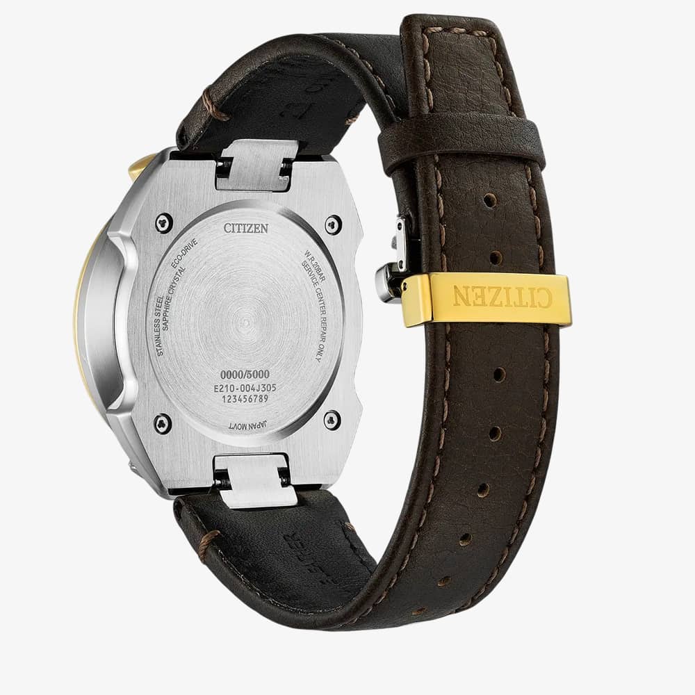 Citizen Mens Limited Edition Promaster Bullhead Racing Chronograph Leather Strap Watch AV0104-06W