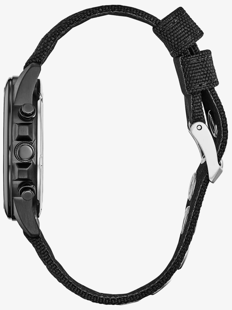 Citizen Eco-Drive Military Black Fabric Strap Watch AT0205-01E