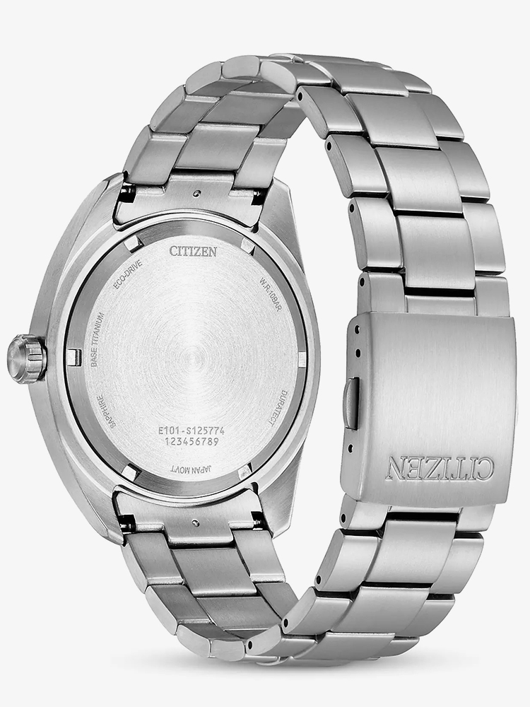 Citizen Mens Eco-Drive Titanium Blue Dial Watch BM8560-88L