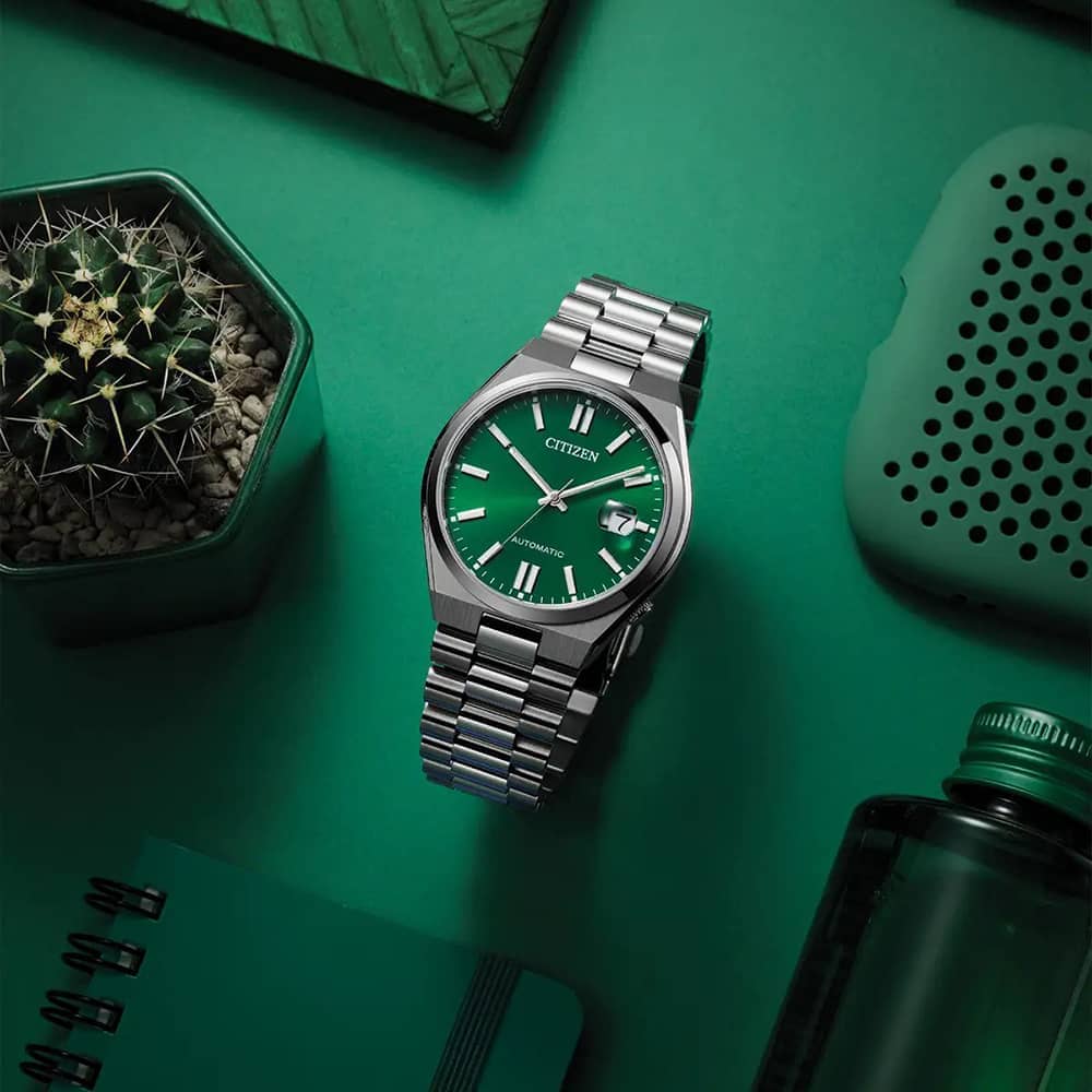 Citizen Mens Tsuyosa Green Dial Automatic Watch NJ0150-56X