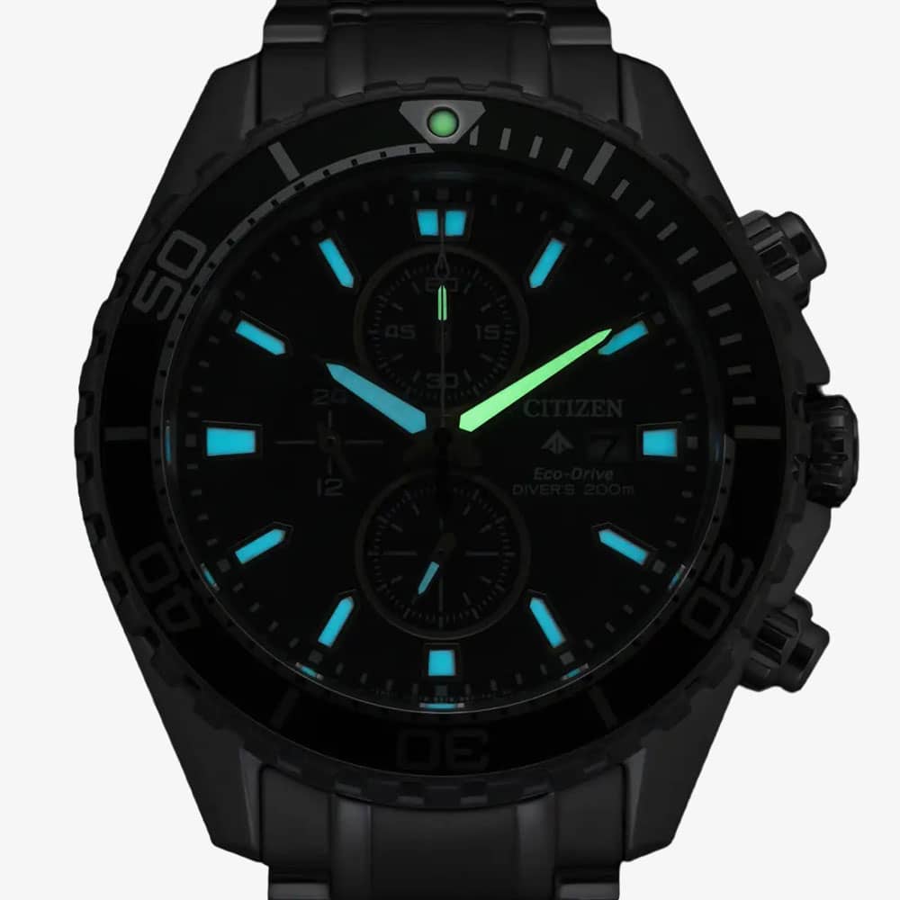 Citizen Mens Promaster Diver Eco-Drive Chronograph Watch CA0820-50X