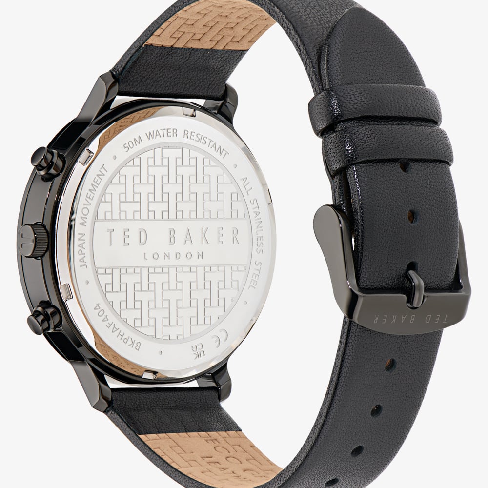 Ted Baker Black Leather Watch BKPHAF4049I