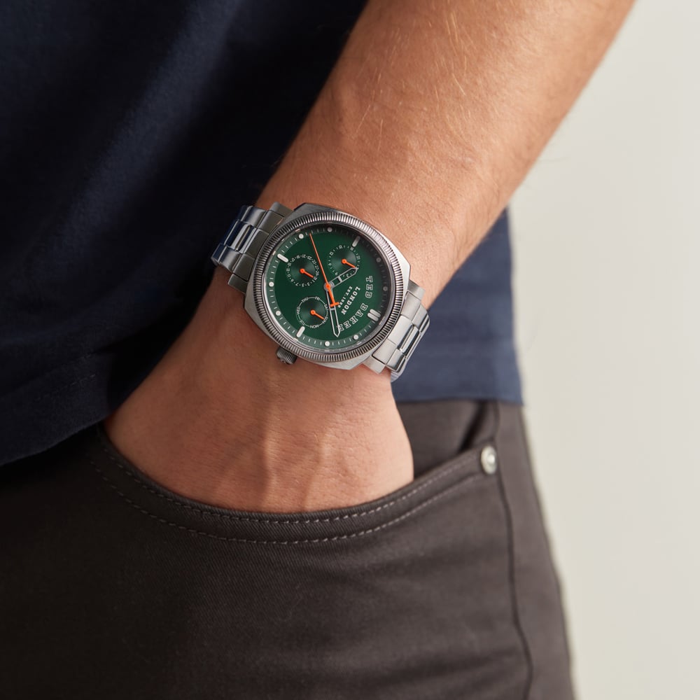 Ted Baker Caine Urban Green & Silver Watch BKPCNS3149I