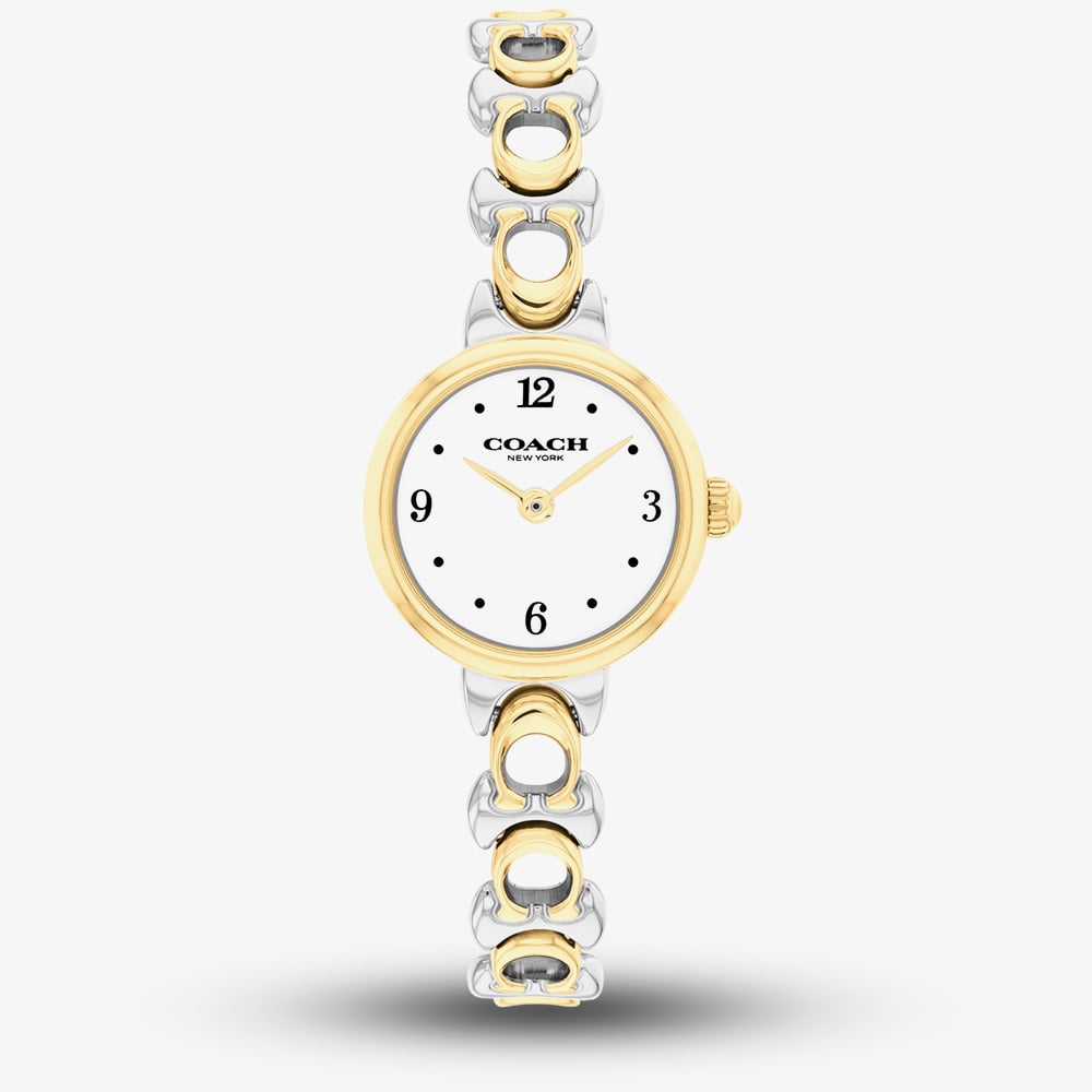 Coach Gold Mix Iris Round C Bracelet Watch