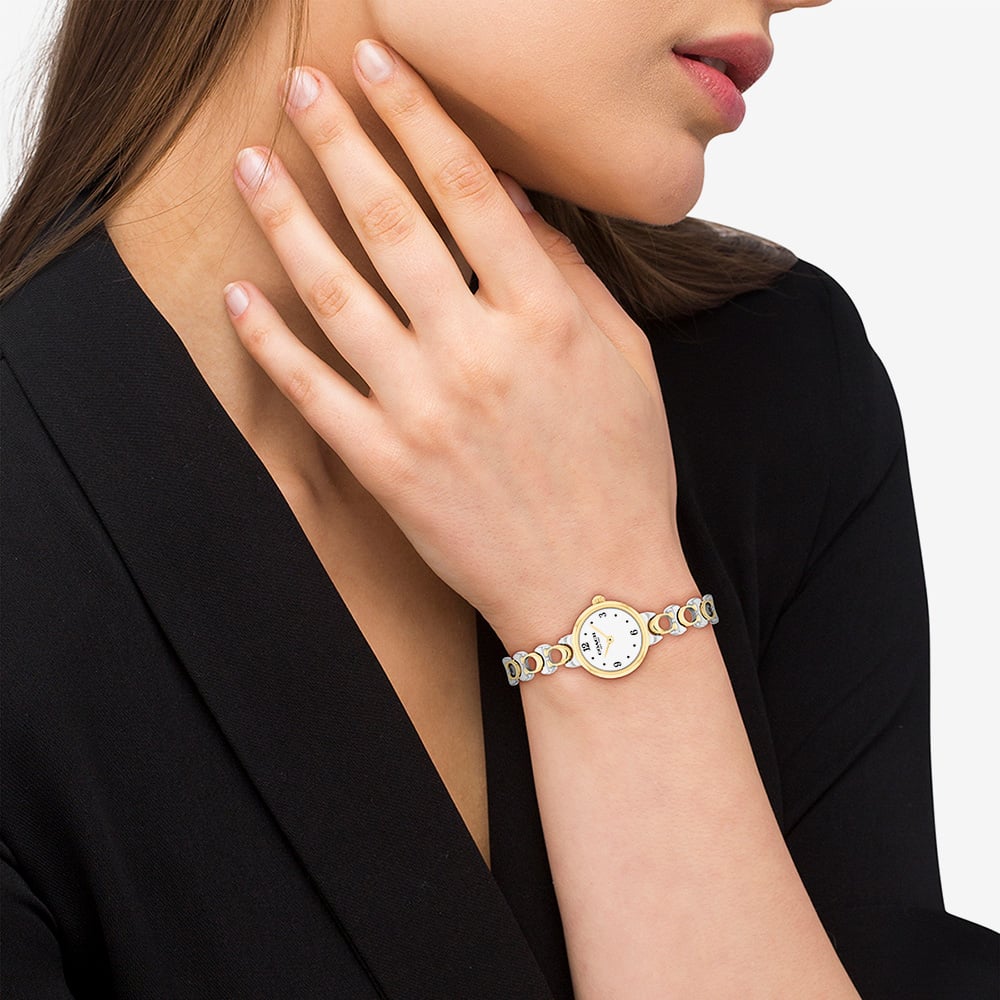 Coach Ladies Iris Two Tone Bracelet Watch 14504653
