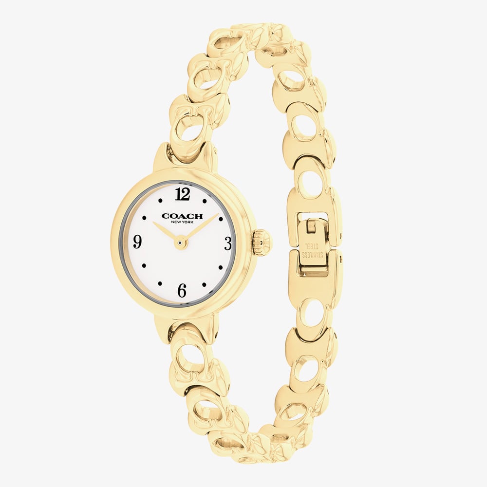 Coach Ladies Iris Gold Plated Bracelet Watch 14504650