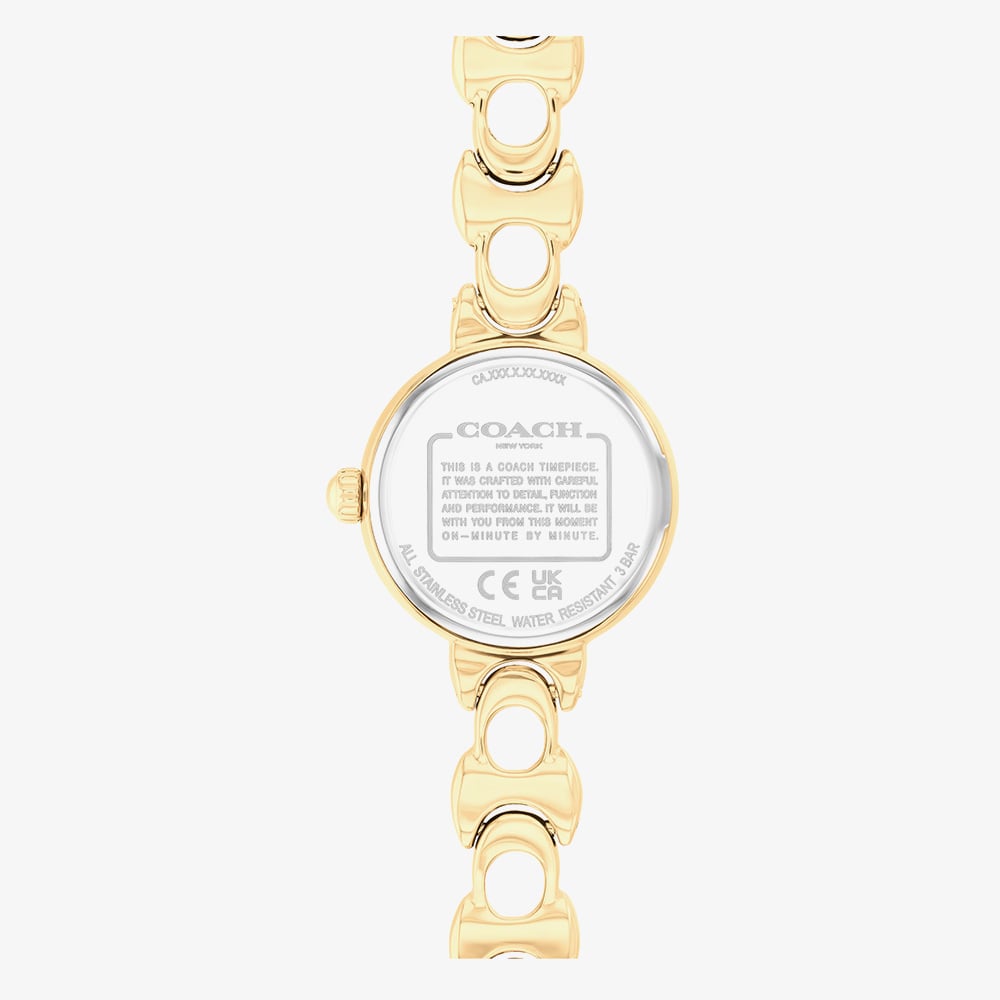 Coach Ladies Iris Gold Plated Bracelet Watch 14504650