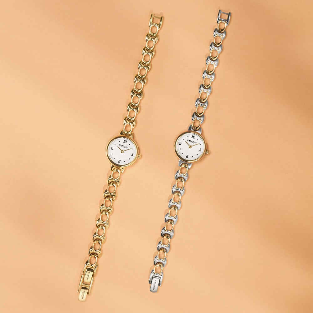Coach Ladies Iris Gold Plated Bracelet Watch 14504650