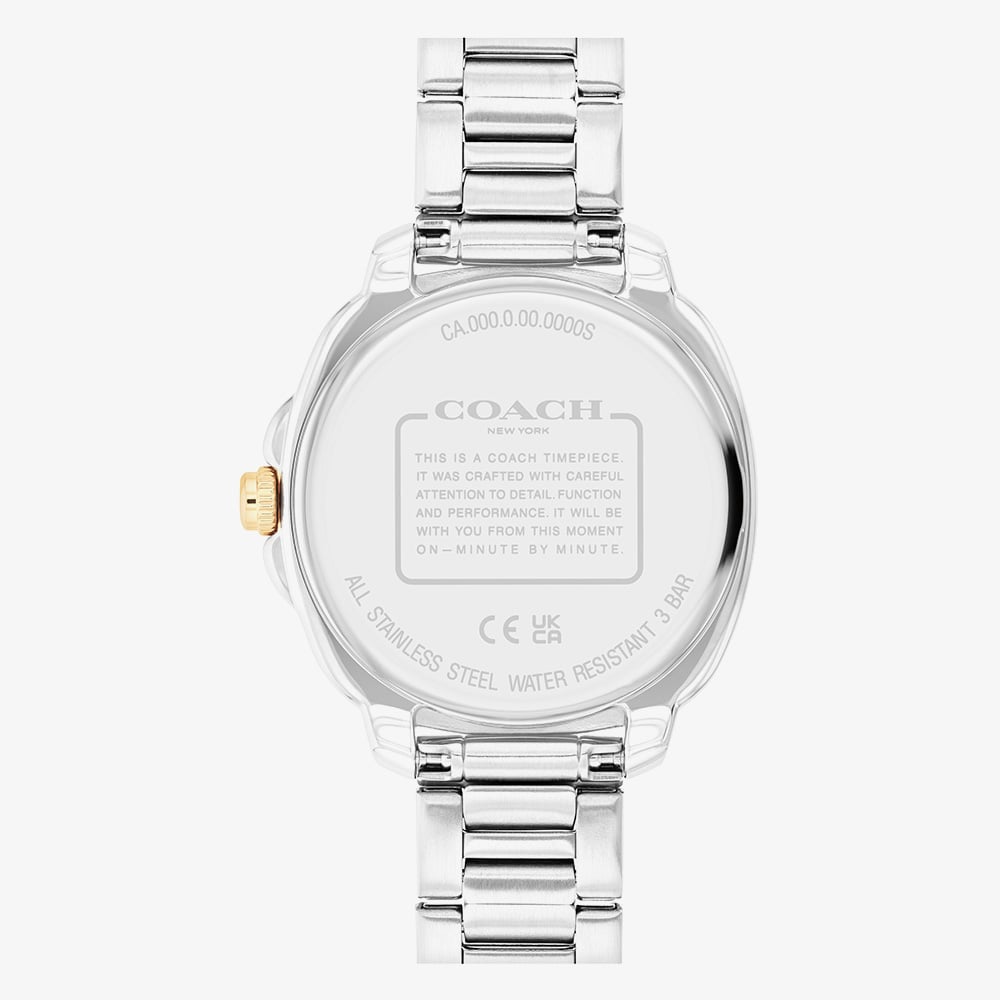 Coach Ladies Kitt Two Tone Green Dial Watch 14504394