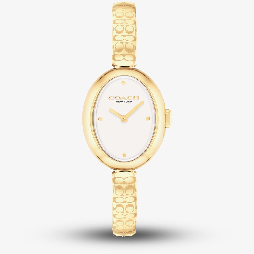 Coach Gold Sammy Oval Bangle Watch