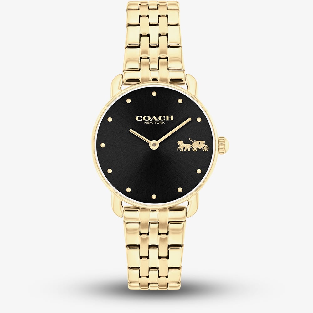Coach Gold Black Elliot Metal Watch