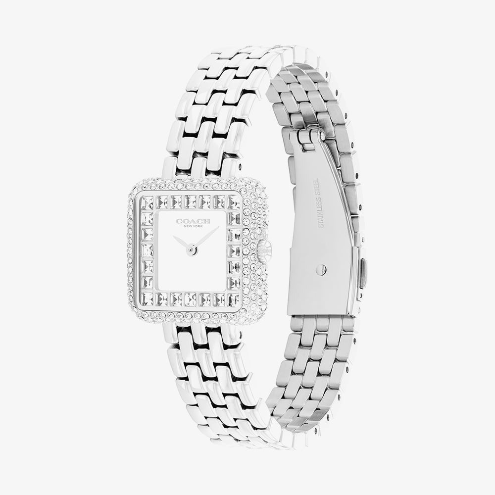 Coach Ladies Cass Crystal Dial Silver Bracelet Watch 14504558