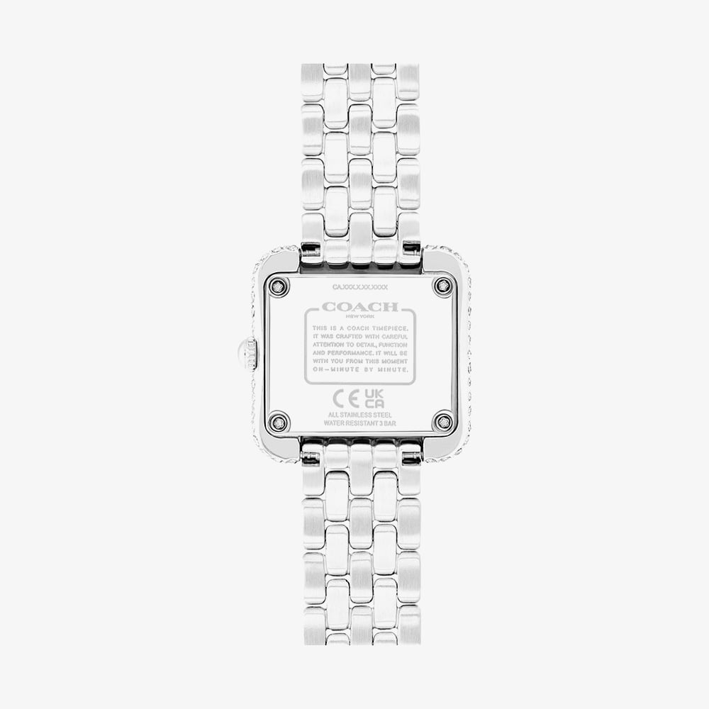 Coach Ladies Cass Crystal Dial Silver Bracelet Watch 14504558