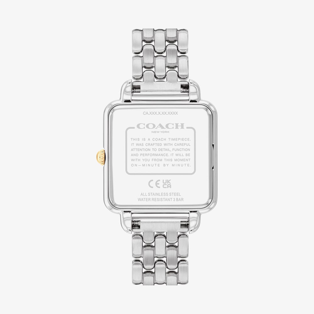 Coach Ladies Cass Black Dial Two Tone Watch 14504496