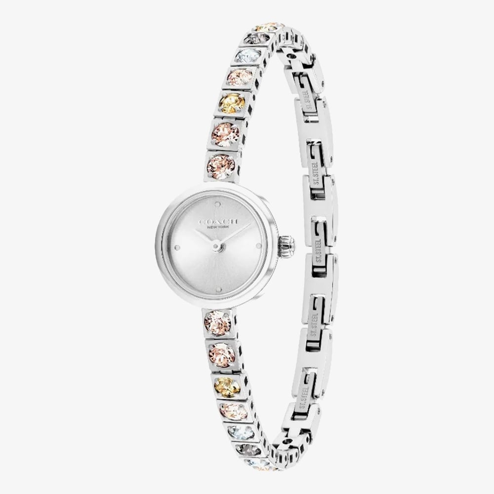 Coach Ladies Iris Silver Dial Tennis Bracelet Watch 14504722