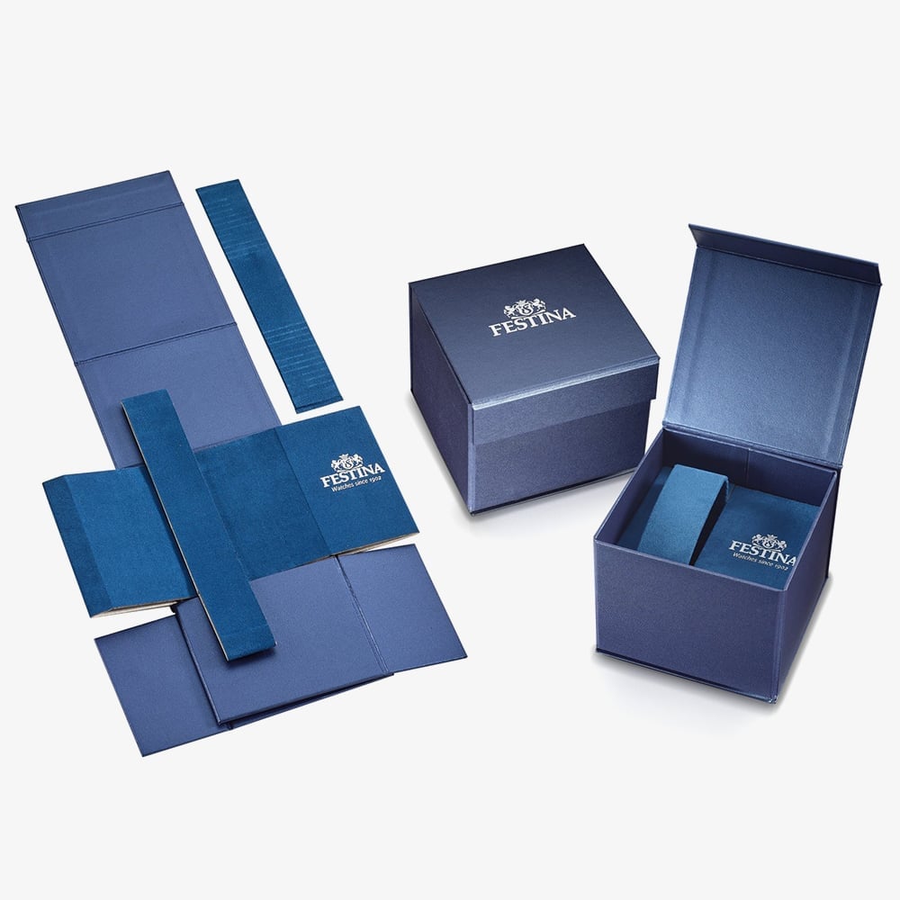 Festina Mens Timeless Chronograph Blue Dial Watch F20704/4