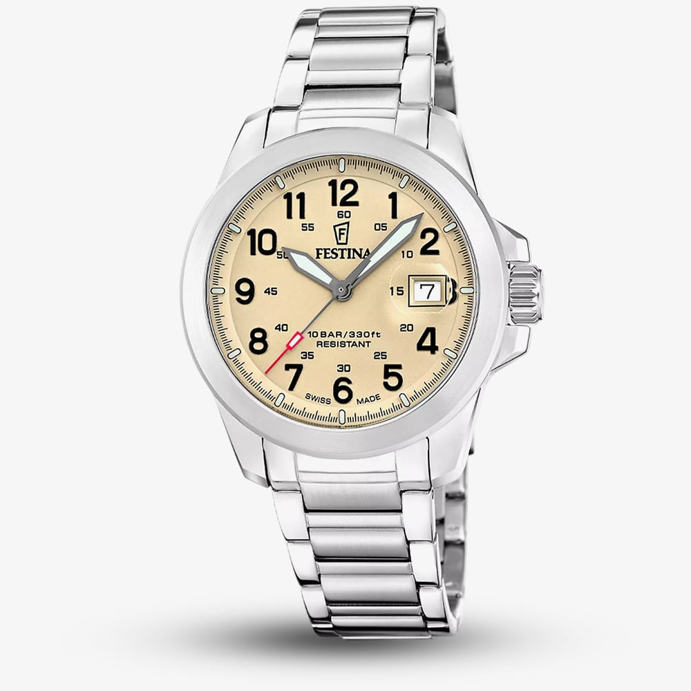 Festina Mens Field Brown Dial Date Watch F20081/1