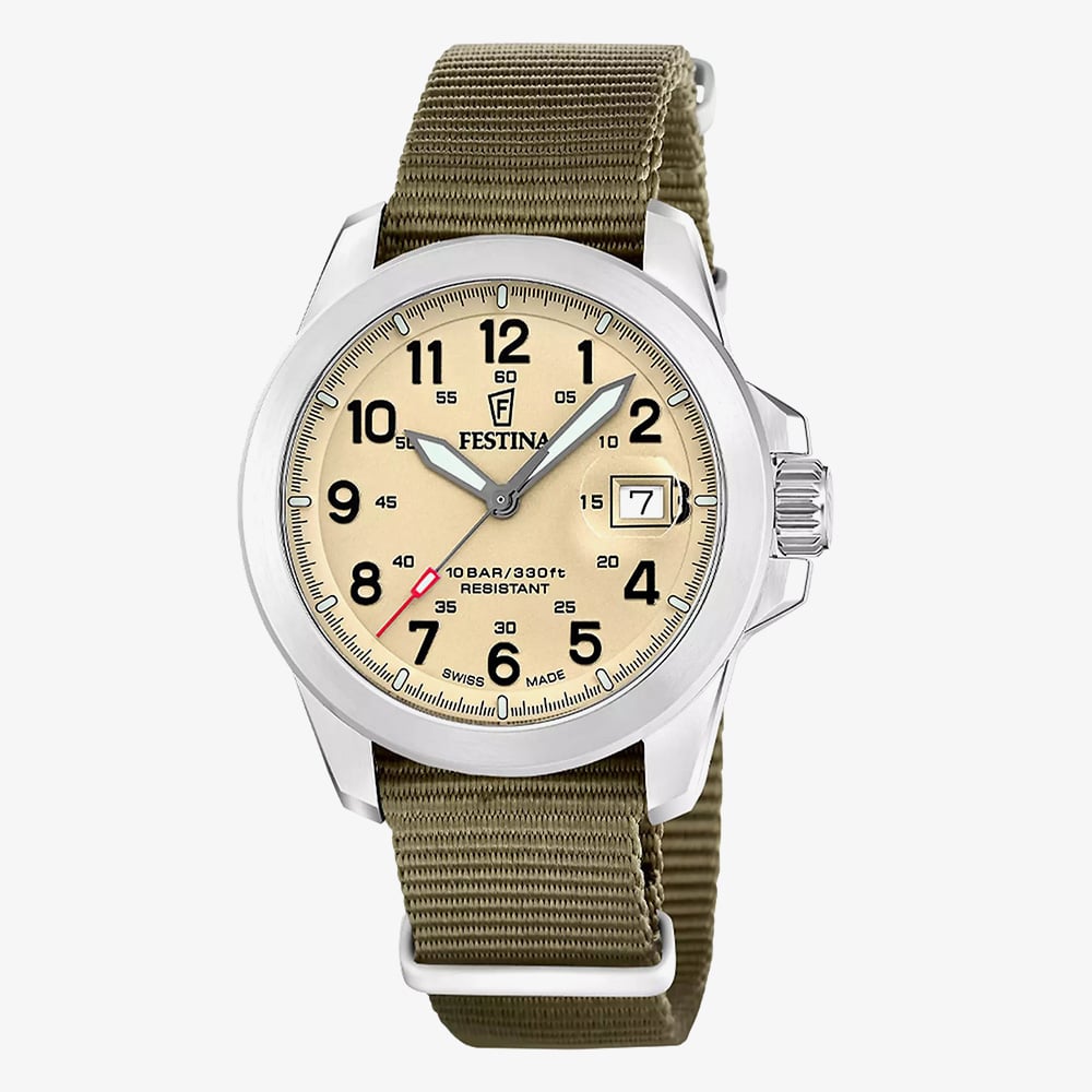 Festina Mens Field Brown Dial Date Watch F20081/1