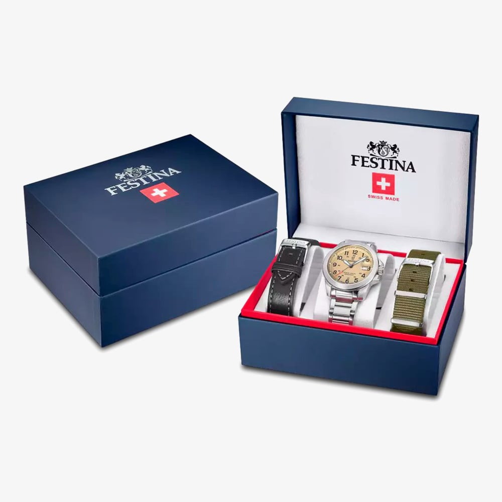 Festina Mens Field Brown Dial Date Watch F20081/1