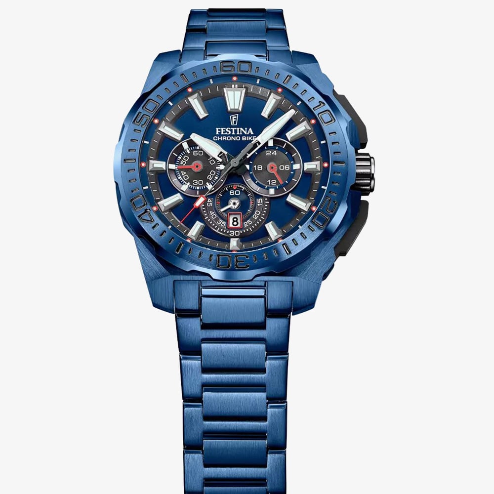 Festina Mens Special Edition Chrono Bike Blue Steel Watch F20729/1