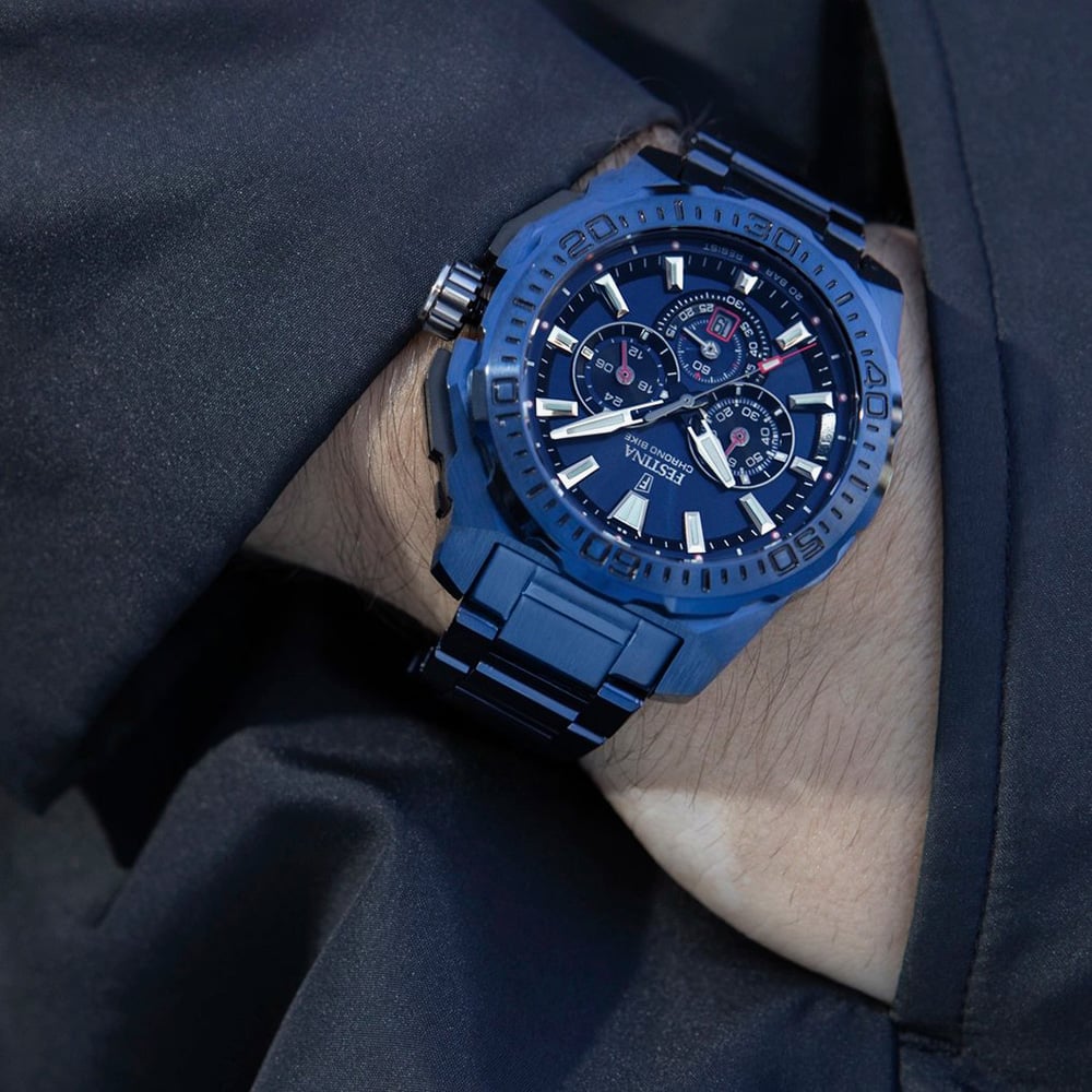 Festina Mens Special Edition Chrono Bike Blue Steel Watch F20729/1