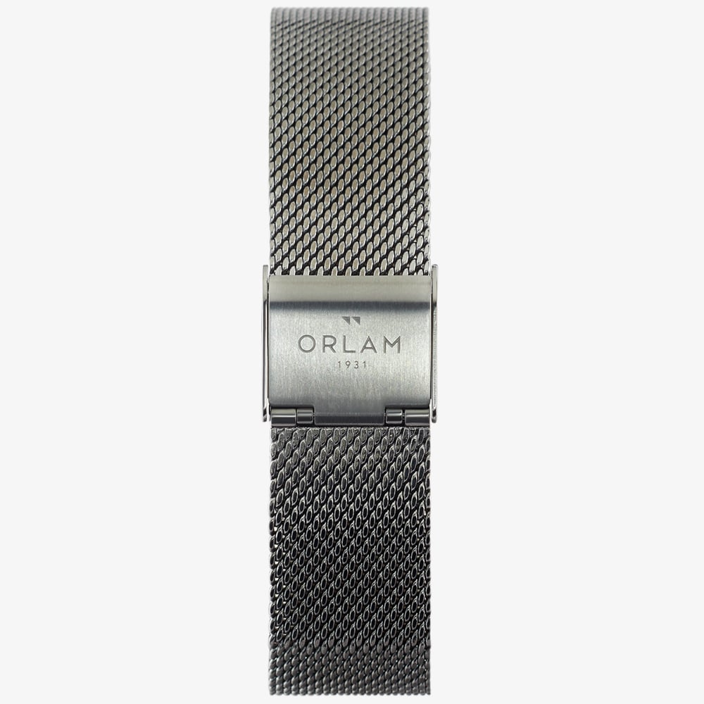 Orlam Mens Era Grey Rectangle Dial Mesh Bracelet Watch ORDGMEP007