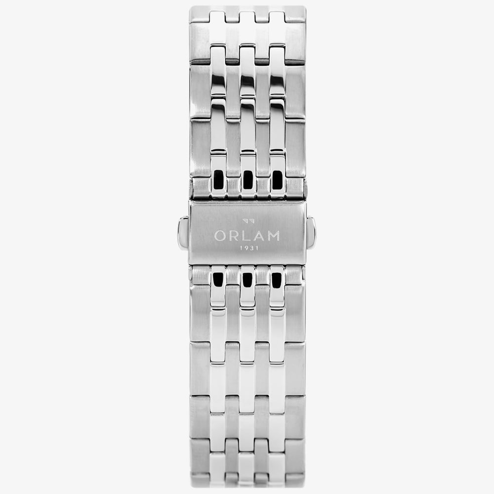 Orlam Mens Echo Black Dial Silver Bracelet Watch ORSSBEC003