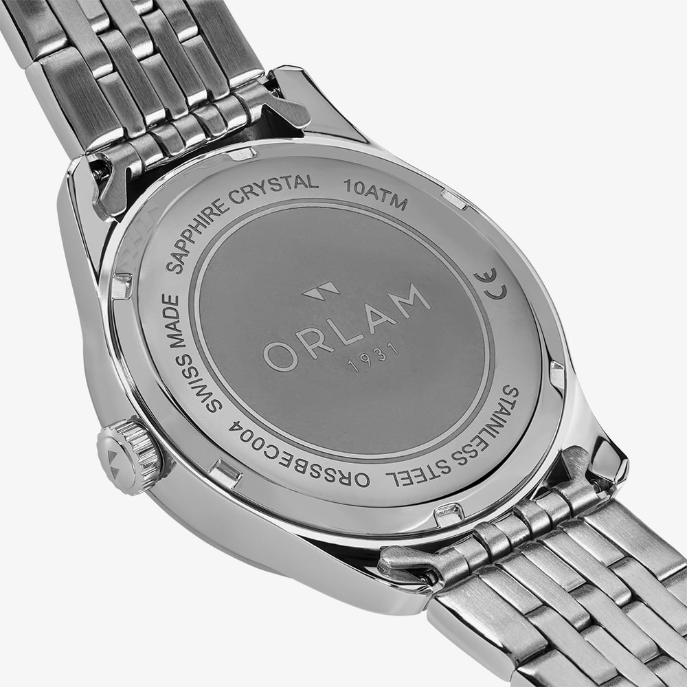 Orlam Mens Echo Blue Dial Silver Bracelet Watch ORSSBEC004