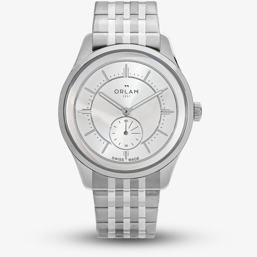Orlam Mens Echo Silver Dial Bracelet Watch ORSSBEC005