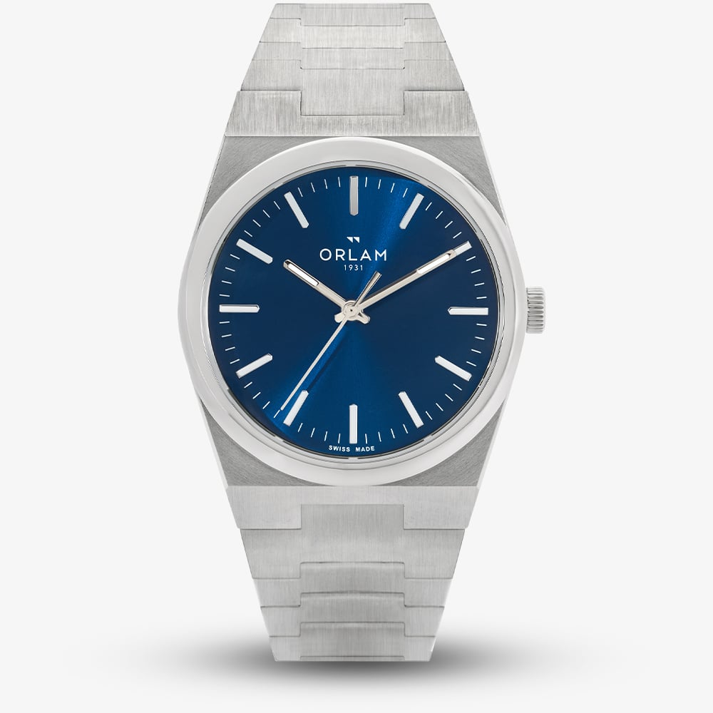 Orlam Mens Elan Blue Dial Silver Bracelet Watch ORSSBEL003