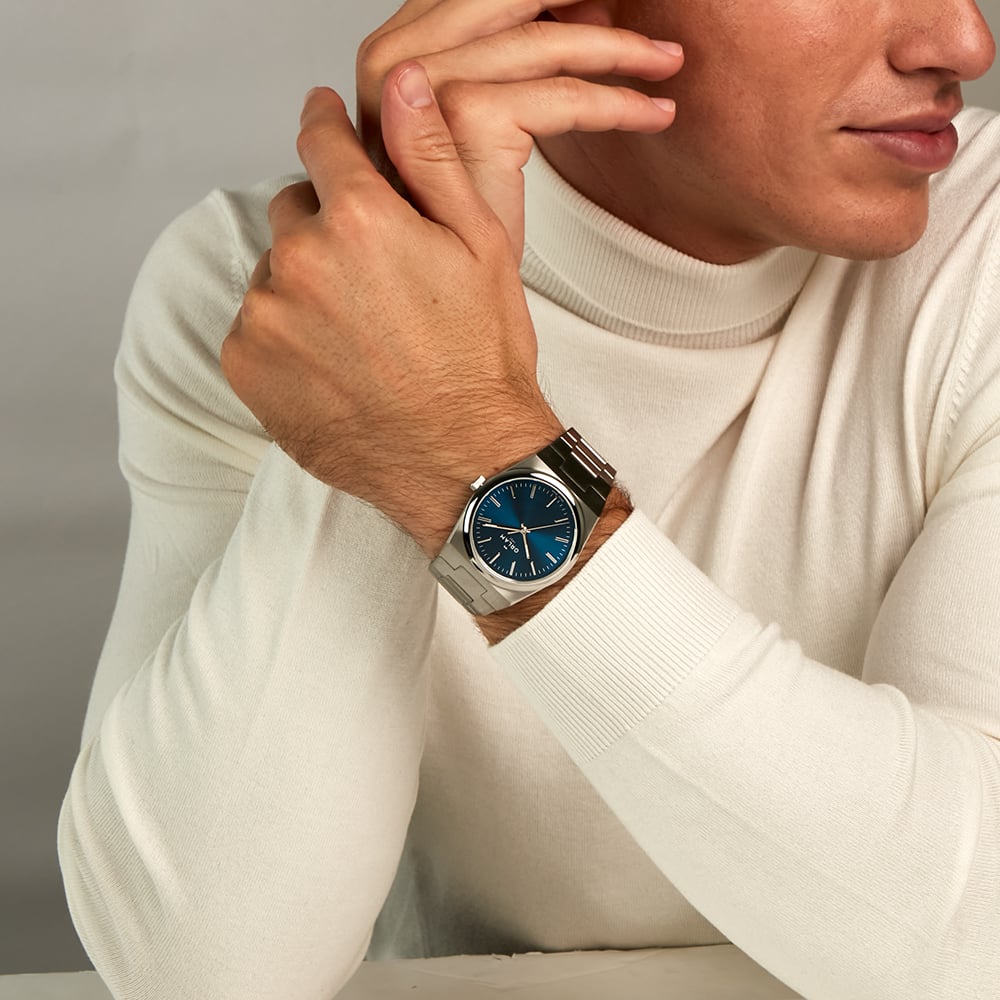 Orlam Mens Elan Blue Dial Silver Bracelet Watch ORSSBEL003