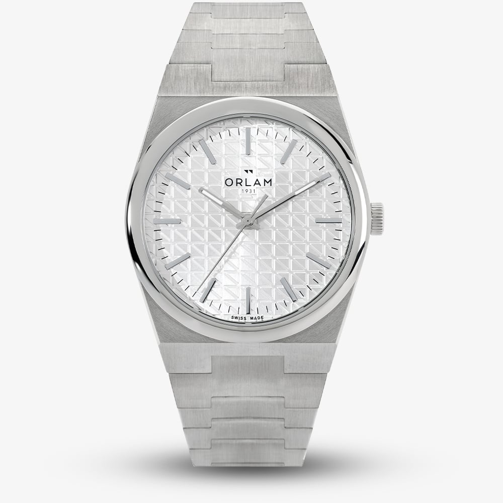 Orlam Mens Elan Silver Dial Bracelet Watch ORSSBEL006