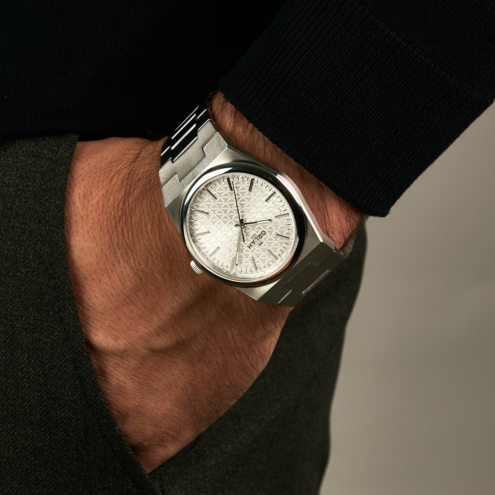 Orlam Mens Elan Silver Dial Bracelet Watch ORSSBEL006