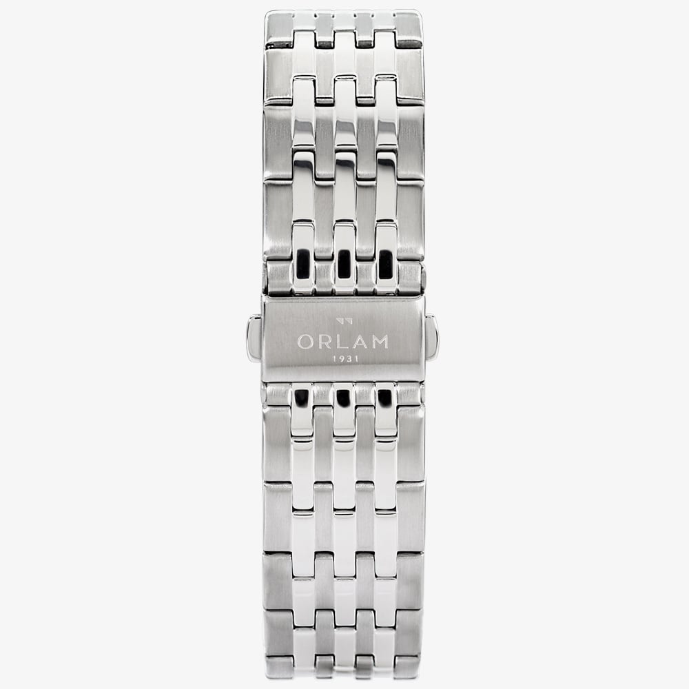 Orlam Mens Pulse Black Dial Silver Bracelet Watch ORSSBPU003