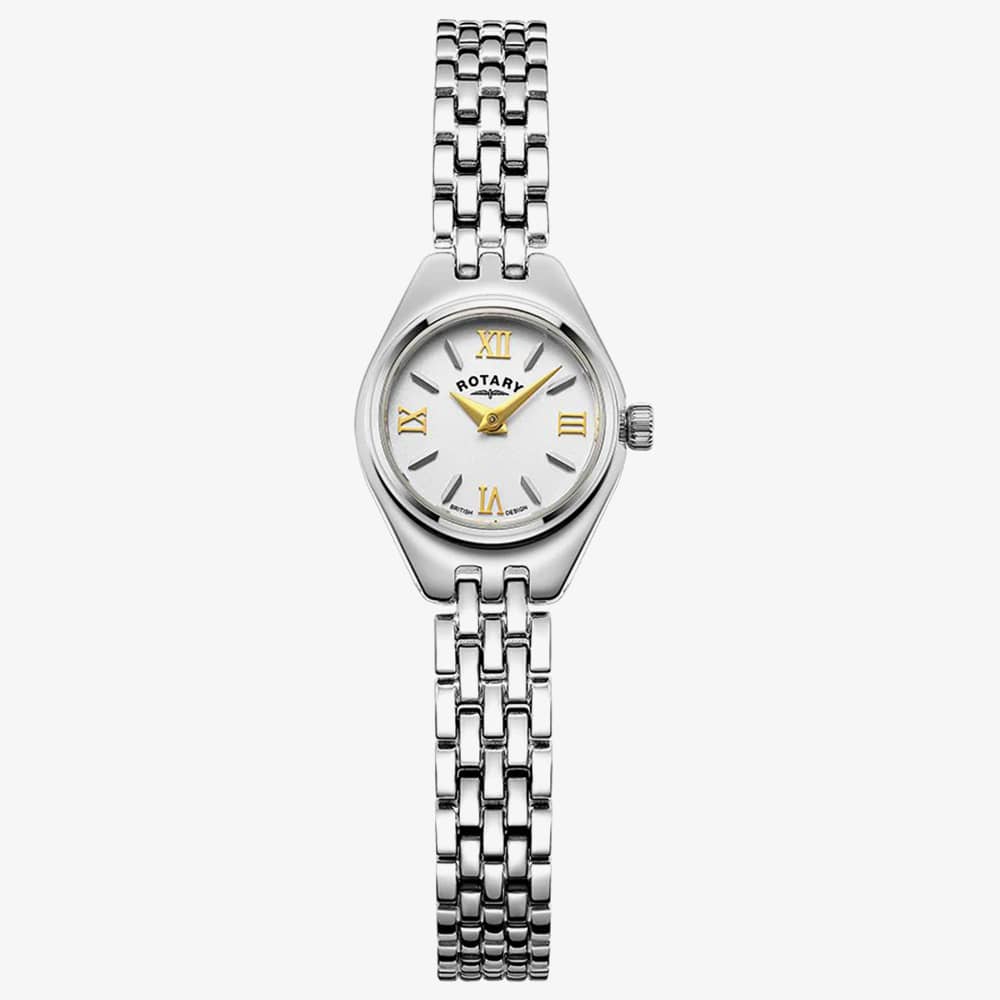 Product photograph of Rotary Traditional White Amp Gold Dial Watch Lb05125 70 from The Jewel Hut