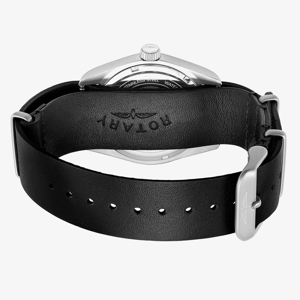 Rotary 1895 Commando Field Black Leather Nato Watch GS05535/19