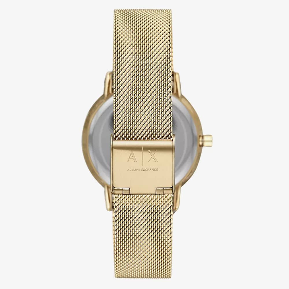 Armani Exchange Lola Gold Plated Mesh Watch AX5536