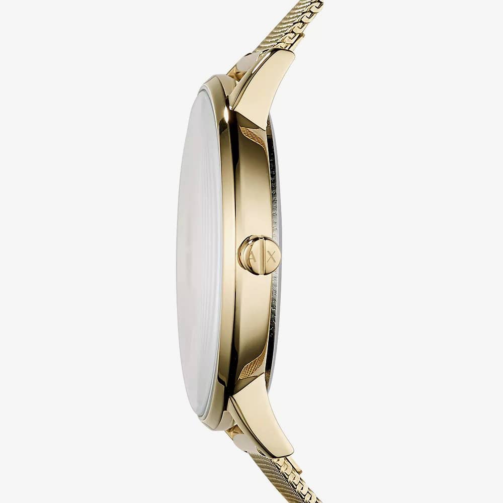 Armani Exchange Lola Gold Plated Mesh Watch AX5536